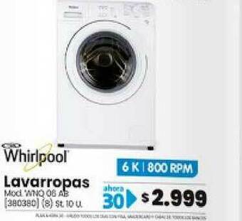 Trabuco Hogar Whirlpool Lavarropas oferta
