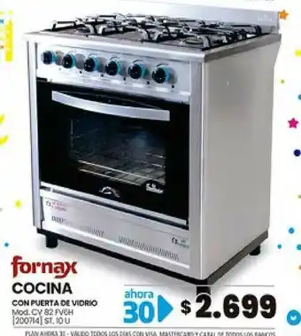 Fornax Cocina Con Puerte De Vidrio