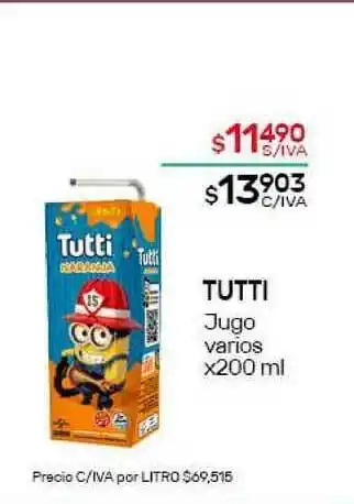 Nini Mayorista Tutti Jugo Varios x200 ml oferta