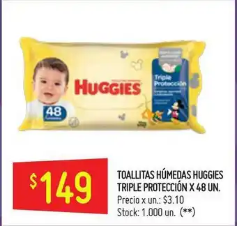 Changomas Toallitas Húmedas Huggies Triple Protección x48 un oferta
