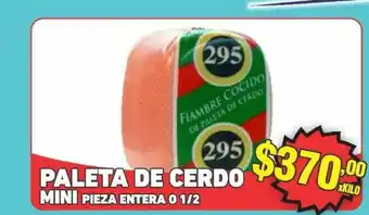 Paleta De Cerdo Mini Pieza Entera 0 1 2
