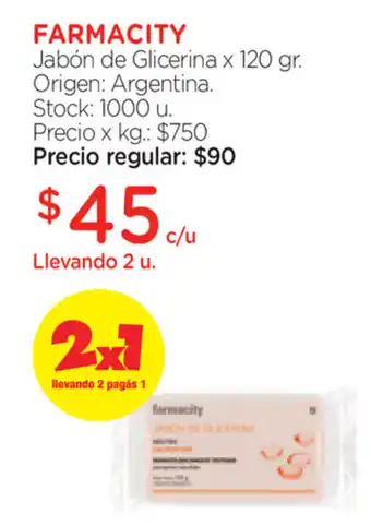 Farmacity Farmacity Jabón de Glicerina x120gr oferta