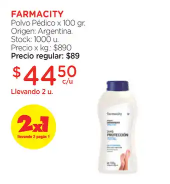 Farmacity Farmacity Polvo Pédico x100gr oferta