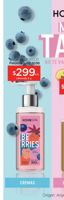 Farmacity Homespa Berries Cremas oferta