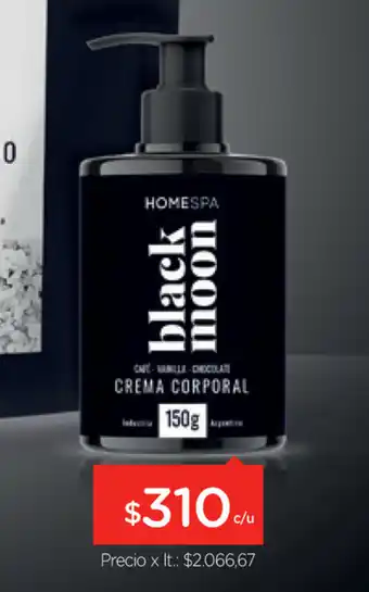 Farmacity Homespa Blackmoon Crema Corporal 150g oferta