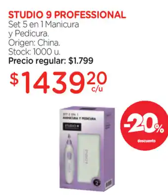 Farmacity Studio 9 Professional Set 5 en 1 Manicura y Pedicura oferta
