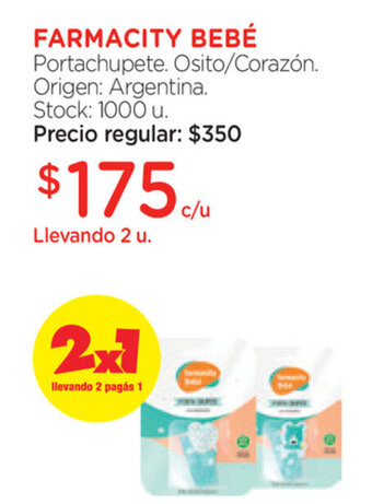 Farmacity Farmacity Bebé Portachupete. Osito/Corazón oferta