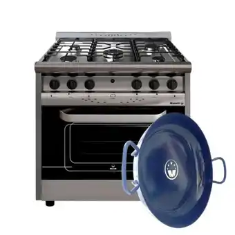 Aloise Cocina morelli 820 acero inoxidable 5 hornallas + paellera de regalo oferta