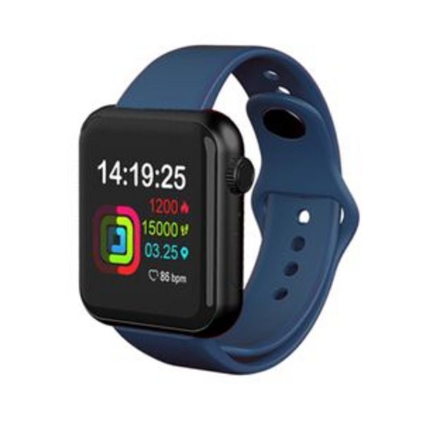 Frávega Reloj inteligente smartwatch deportivo cardio azul oferta