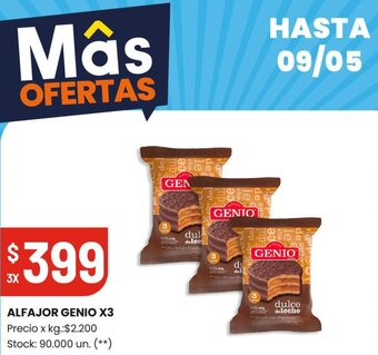 Changomas ALFAJOR GENIO X3 oferta