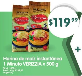 Supermercados Buenos Días Harina de maíz instantánea 1 Minuto VERIZZIA X 500 g oferta