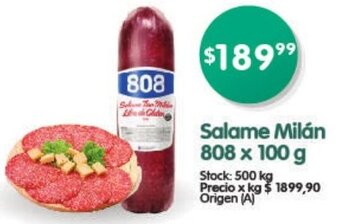 Supermercados Buenos Días Salame Milán 808 x 100 g oferta