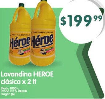 Supermercados Buenos Días Lavandina HEROE clásica x 2 It oferta