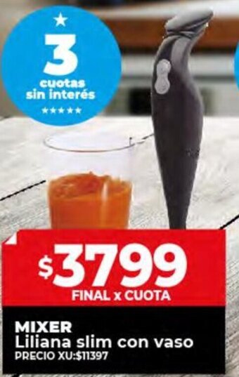 Supermayorista Vital MIXER Liliana slim con vaso oferta
