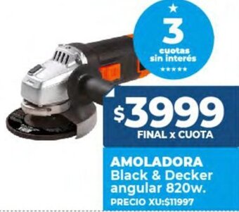 Supermayorista Vital AMOLADORA Black & Decker angular 820w. oferta