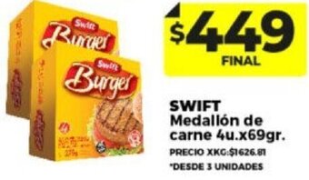 Supermayorista Vital SWIFT Medallón de carne 4u.x69gr. oferta