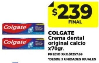 Supermayorista Vital COLGATE Crema dental original calcio x70gr. oferta