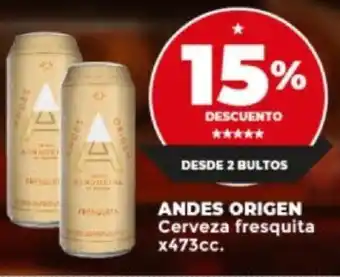 Supermayorista Vital ANDES ORIGEN Cerveza fresquita x473cc. oferta