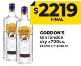 Supermayorista Vital GORDON'S Gin london dry x700cc. oferta