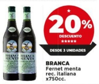 BRANCA Fernet menta rec. italiana x750cc.