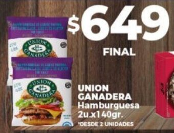 Supermayorista Vital UNION GANADERA Hamburguesa 2u.x140gr. oferta