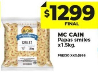 Supermayorista Vital MC CAIN Papas smiles x1.5kg. oferta