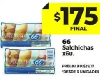 66 Salchichas x6u.