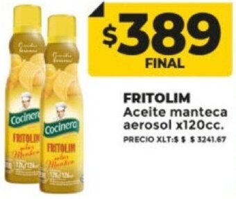 Supermayorista Vital FRITOLIM Aceite manteca aerosol x120cc. oferta