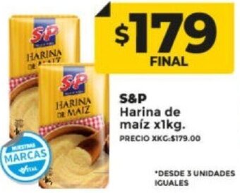 Supermayorista Vital S&P Harina de maíz x1kg. oferta