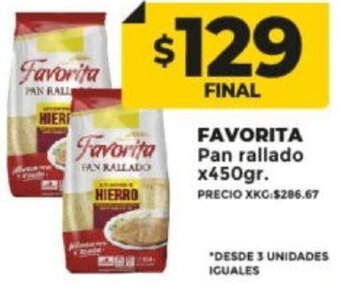 Supermayorista Vital FAVORITA Pan rallado x450gr. oferta