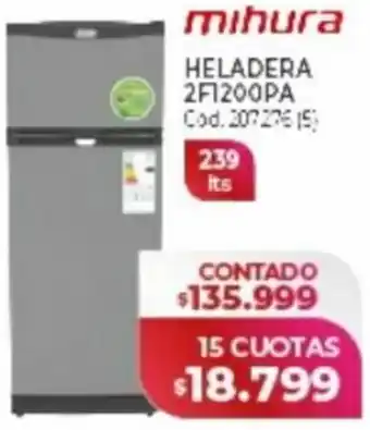 Naldo Lombardi mihura HELADERA 2F1200PA 239 its oferta