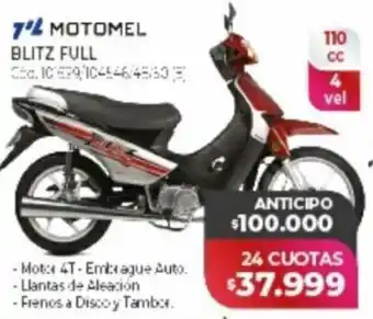 Naldo Lombardi MOTOMEL BLITZ FULL oferta