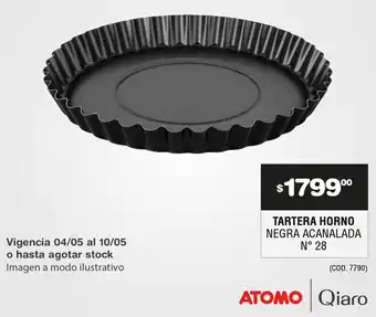 Atomo Conviene TARTERA HORNO NEGRA ACANALADA N° 28 oferta