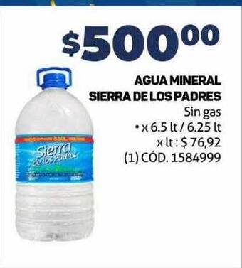 Makro Agua mineral sierra de los padres oferta