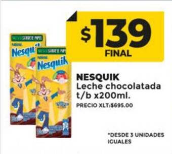 Supermayorista Vital Nesquik leche chocolatada oferta