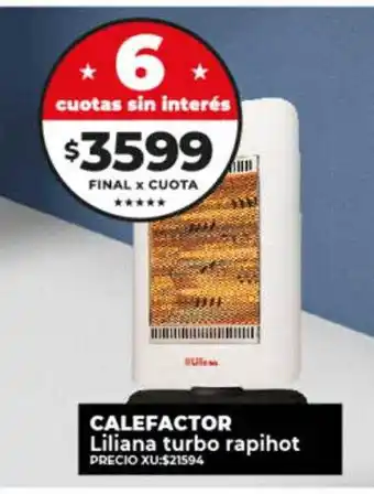 Supermayorista Vital Calefactor liliana turbo rapihot oferta