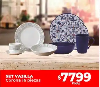 Supermayorista Vital Set vajilla corona 16 piezas oferta