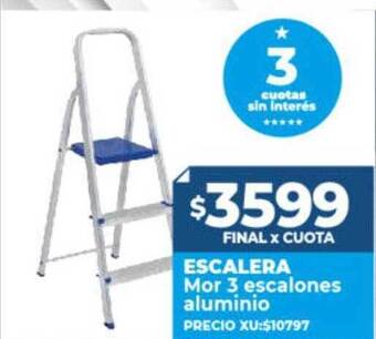 Supermayorista Vital Escalera mor 3 escalones aluminio oferta