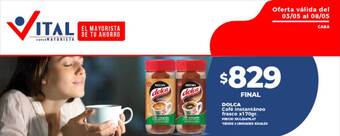 Supermayorista Vital Dolca café instantáneo frasco oferta