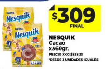 Supermayorista Vital Nesquik cacao oferta