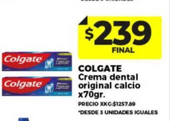 Supermayorista Vital Colgate crema dental original calcio oferta