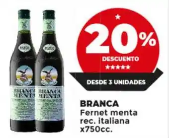 Supermayorista Vital Branca fernet menta rec italiana 20% descuento oferta
