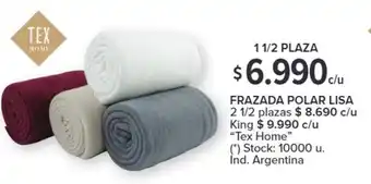 Carrefour FRAZADA POLAR LISA 1 1/2 plazas oferta