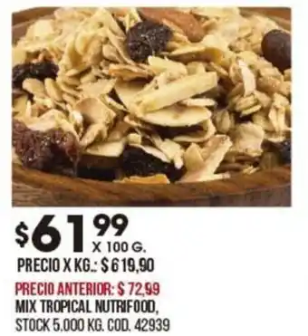 Coto Mix Tropical Nutrifood x 100g oferta