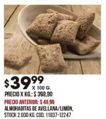Coto Almohaditas De Avellana/Limón x 100g oferta