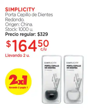 Farmacity Simplicity Porta Cepillo de Dientes Redondo oferta