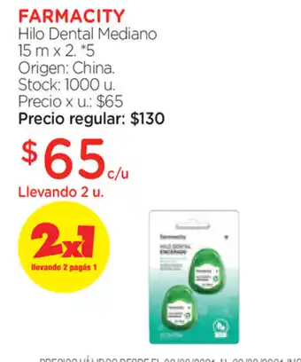 Farmacity Farmacity Hilo Dental Mediano 15m x 2 oferta