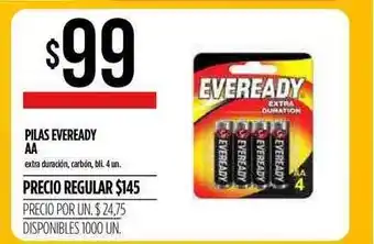 Supermercados Vea Eveready AA Pilas 4un oferta