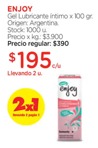 Farmacity Enjoy Gel Lubricante intimo x100gr oferta
