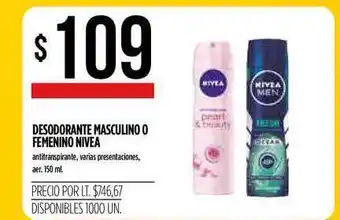 Supermercados Vea Nivea Desodorante Masculino O Femenino 150ml oferta